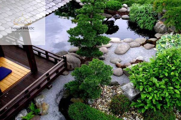 Thiết kế sân vườn trước nhà kiểu Nhật
