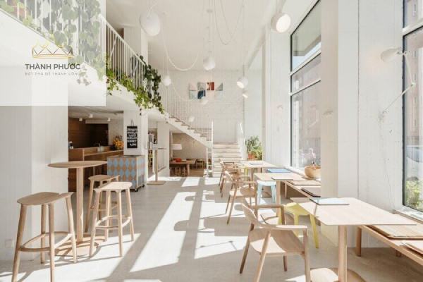 Thiết kế quán cafe Đà Lạt theo phong cách tối giản là một nét chấm phá độc đáo