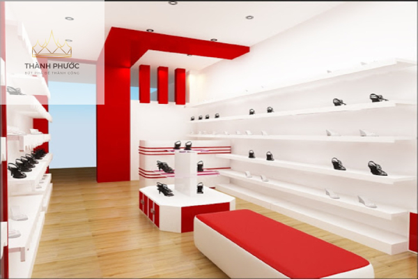 Thiết kế cửa hàng với màu sơn thích hợp sẽ đem đến không gian ấn tượng