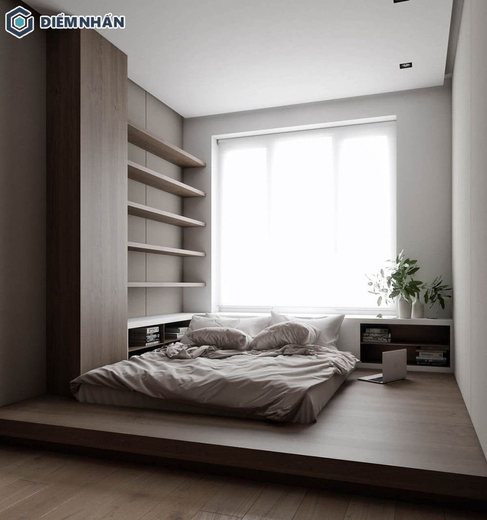 Phòng ngủ nhỏ được thiết kế theo kiểu “không giường” đậm chất Nhật Bản