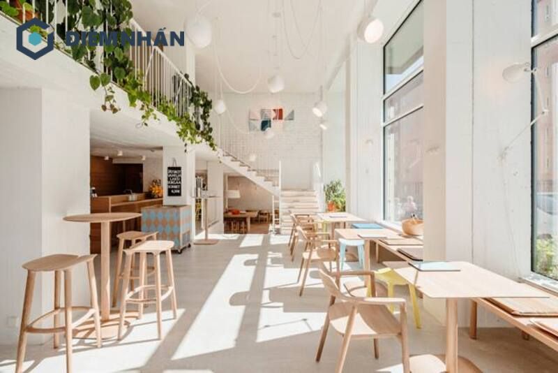 Không gian nội thất quán cà phê Scandinavian mang đến không khí lạnh như vùng Bắc Âu