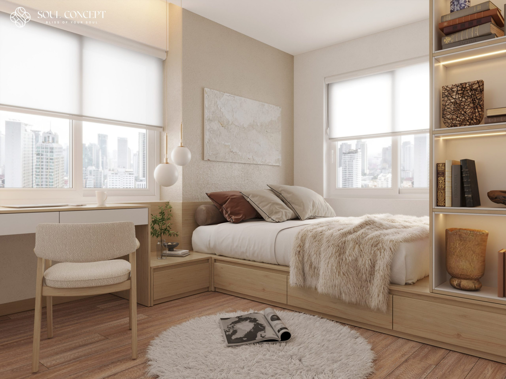 Giường ngủ đa năng kết hợp tủ đồ được sử dụng rộng rãi