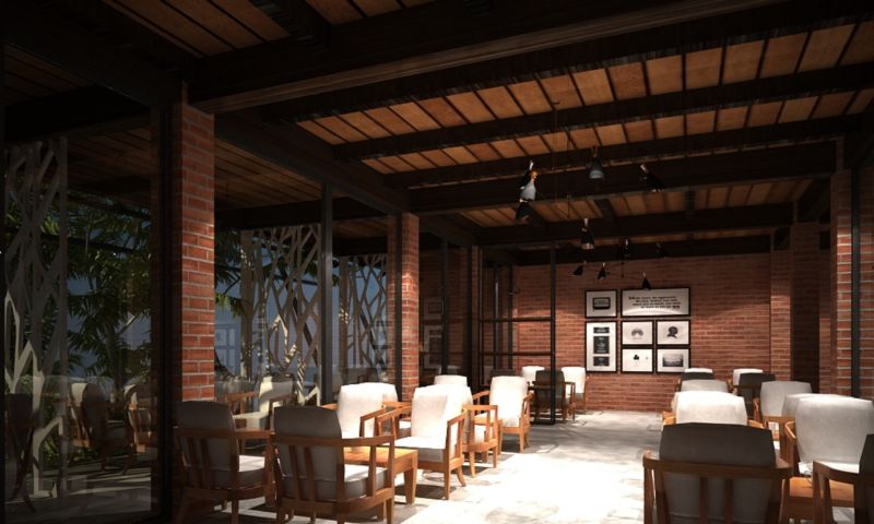 Thiết kế nội thất quán cafe với không gia sang trọng bằng gỗ tự nhiên gần gũi với thiên nhiên
