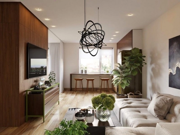 Thiết kế cây xanh phong cách tối giản thiết kế căn hộ studio 30m2 