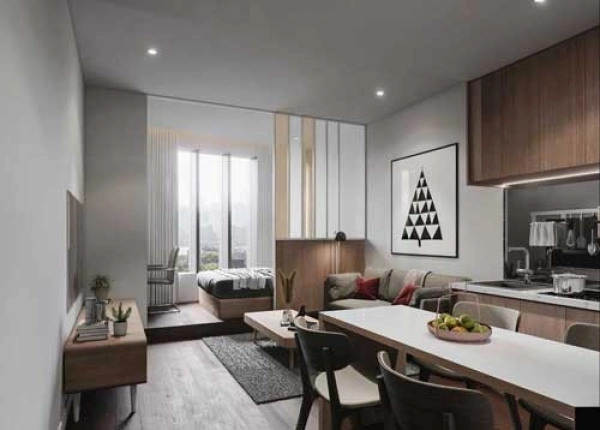 Thiết kế căn hộ studio 30m2 theo phong cách phong cách vintage yếu tố cây xanh 